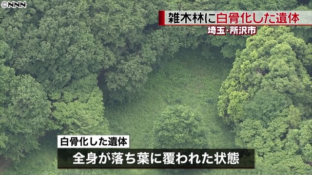 【身元確認へ】埼玉・所沢市の雑木林に白骨化した遺体 近所の男性が「人の骨がある」と通報