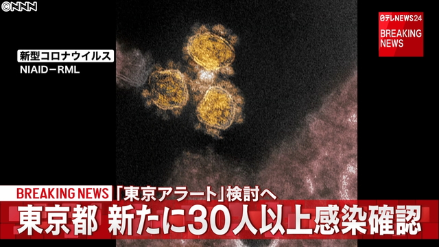 【新型コロナ】東京都、「東京アラート」を検討へ 東京都は、感染者数が増えていることや、感染経路の不明率などが基準を超えていることなどから「東京アラート」を出す検討に入ったという