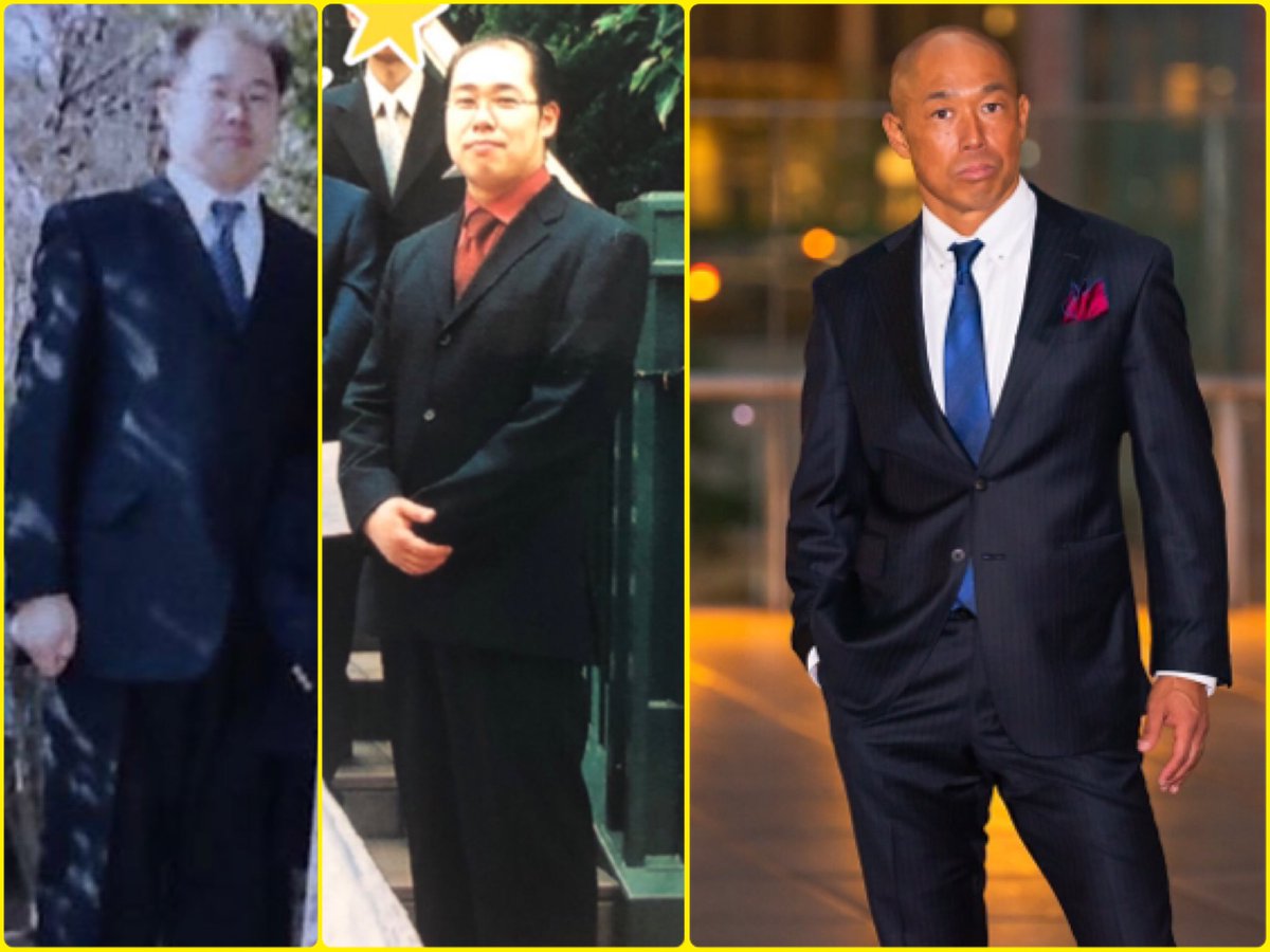 ビフォーアフター スーツ編🤣 ・ (左・中央は10数年間前・右こないだ) 