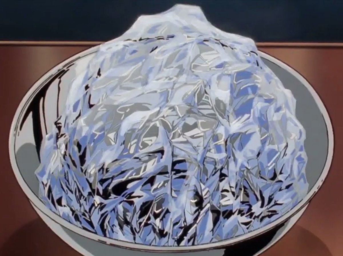 そういや美味しんぼの「真夏の氷」の回に出てくるセル描きの氷の描き込みが狂気じみてすごいんだよなぁ