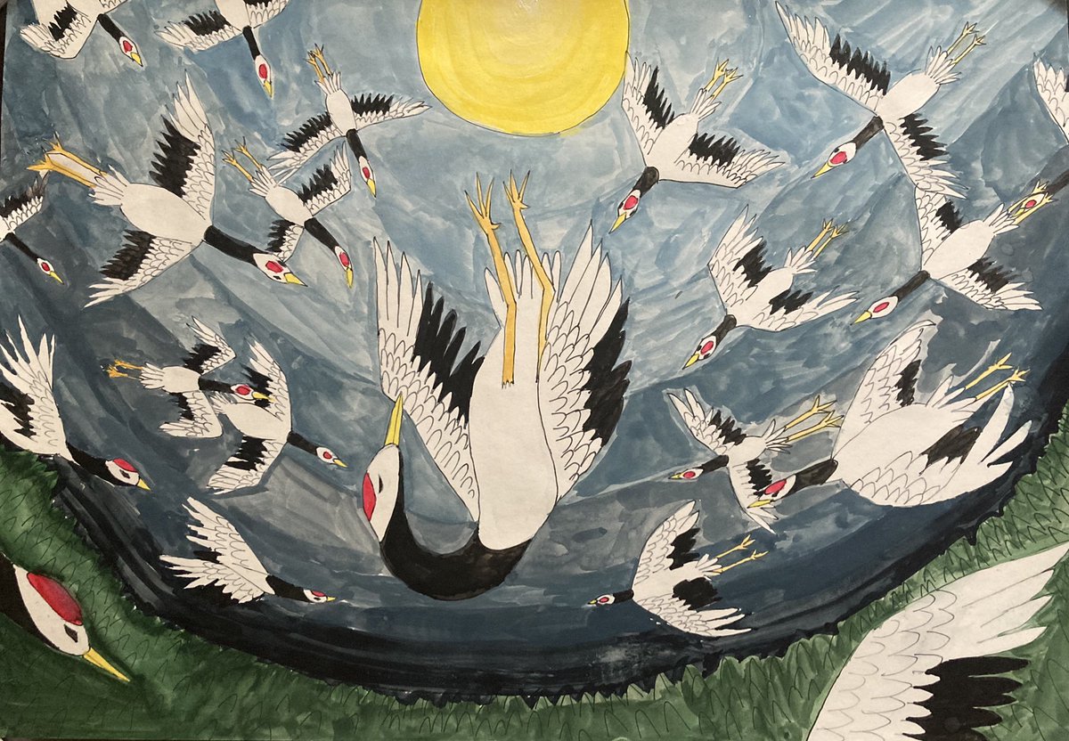 子どもが小学校で描いてきた絵がとても良いので見てほしい(親バカ) 