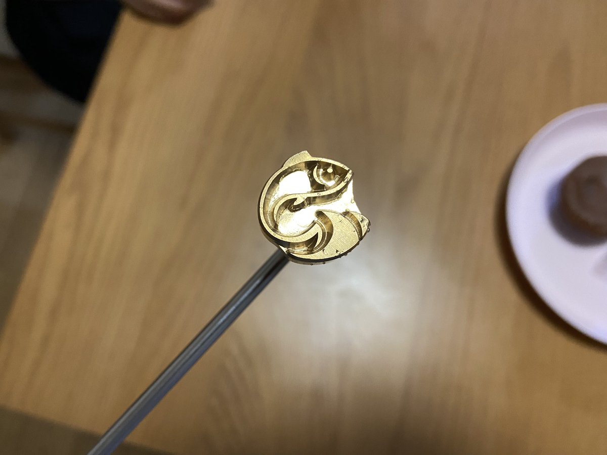 人に渡す肉とか味玉とかに焼印を入れたくて魚型の焼きごてを買った