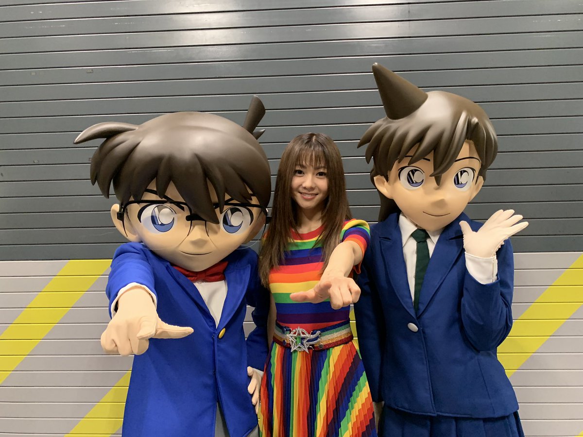 ミュージックデイの会場で貴重な3ショット📸 コナンくん 蘭ちゃん ありがとうございました