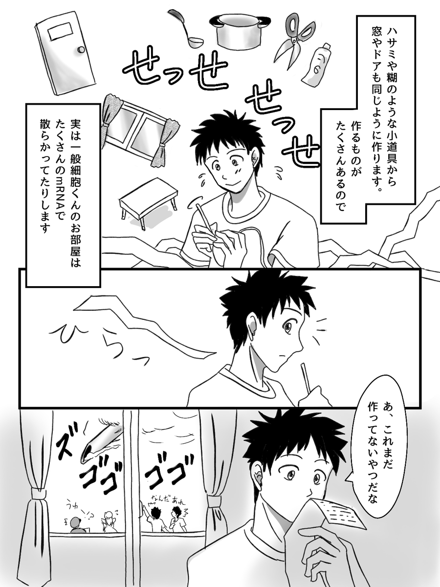 ファイザー社製の新型コロナワクチン「コミナティ」の接種対象が12歳まで引き下げられたので、mRNAワクチンについて小６・中学生にもわかってもらいたく「はたらく細胞」の二次創作で説明してみた