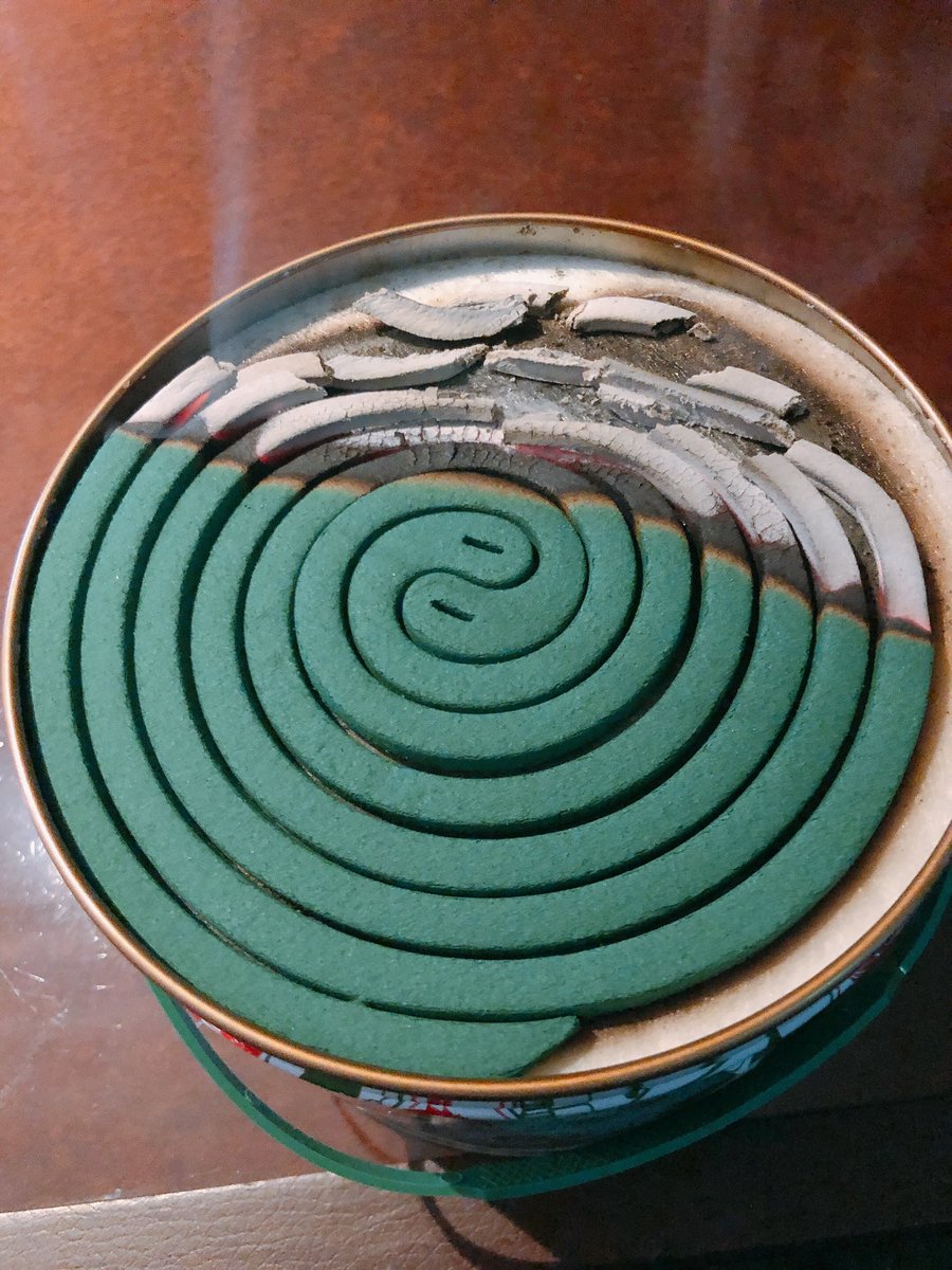 今日従業員の子に、蚊がいたんで蚊取り線香つけておきました〜