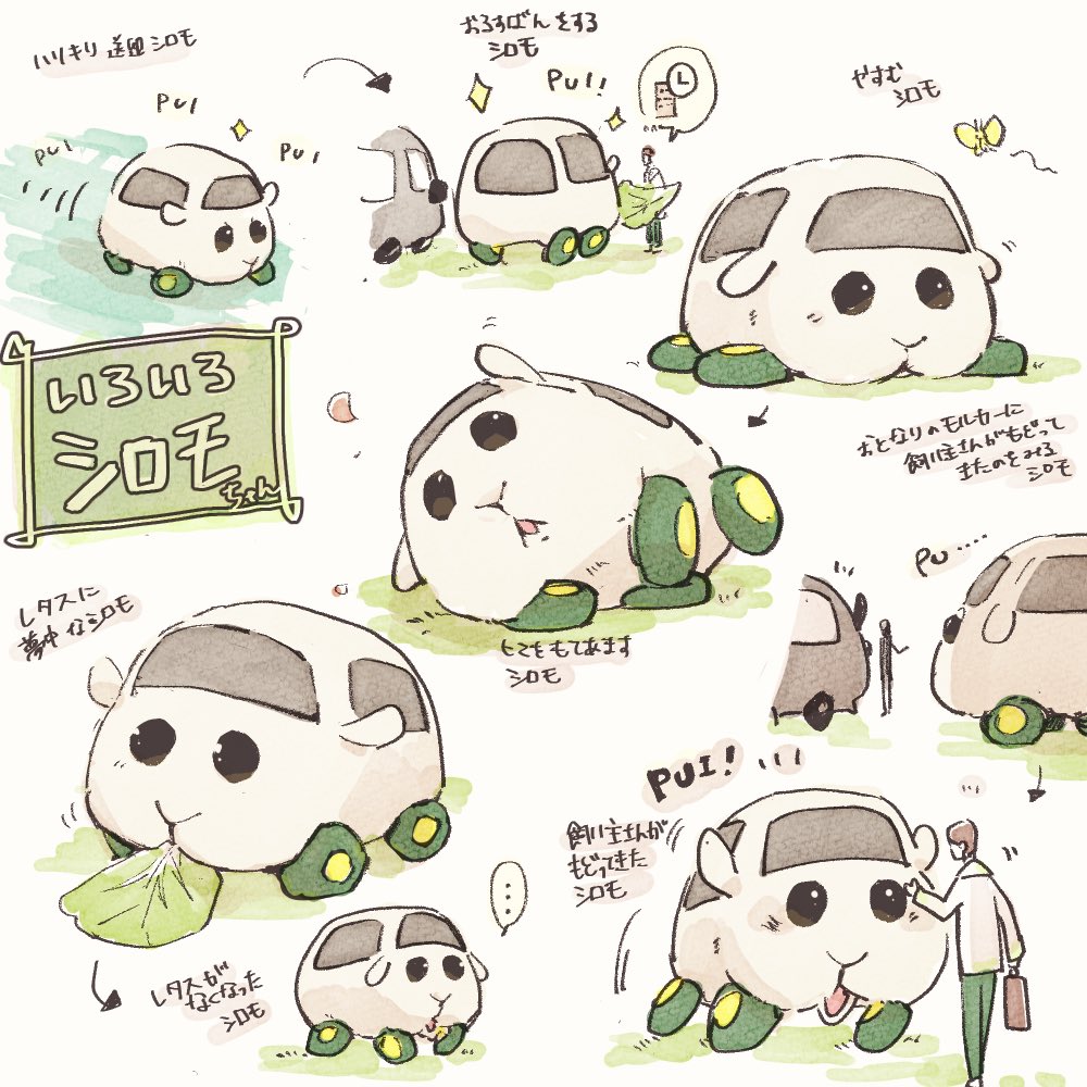 いろいろなシロモちゃん🥬 #モルカー 