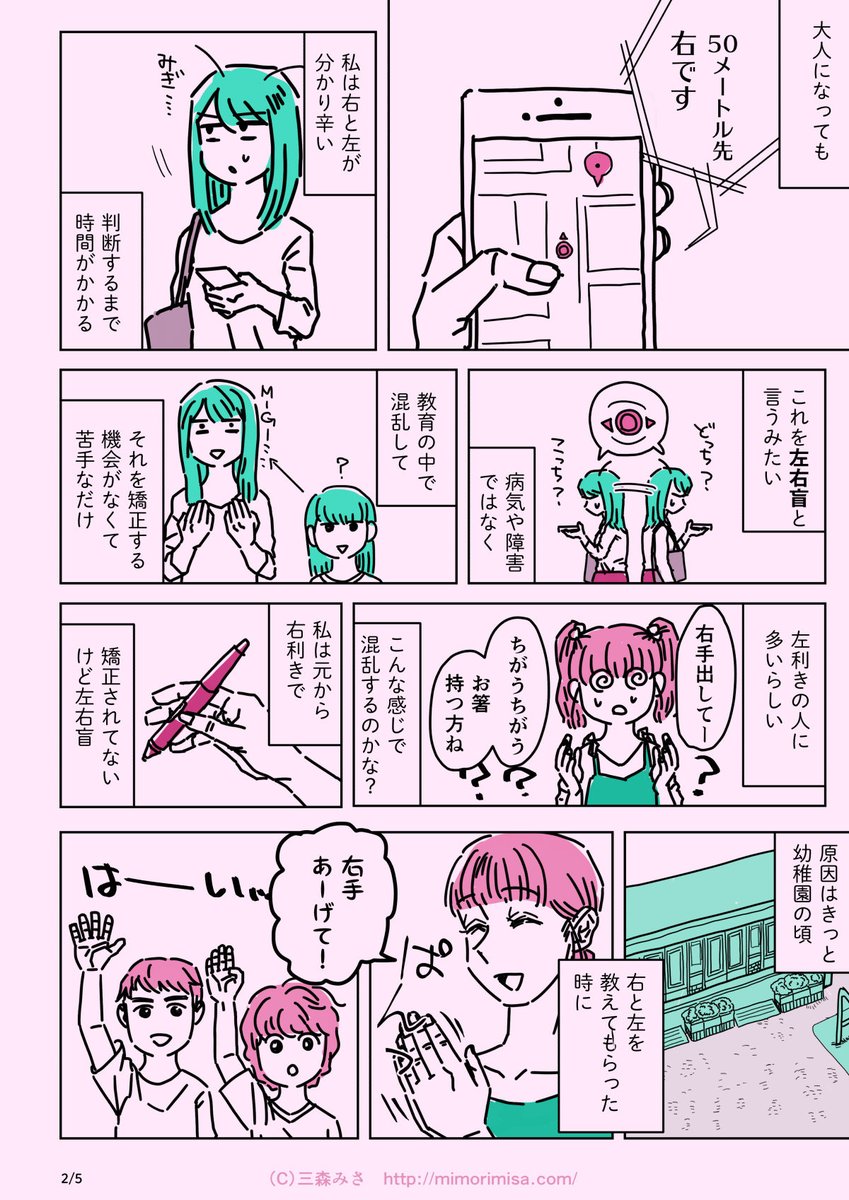 この前、左右盲について呟いたら意外と知らなかった人がいたので