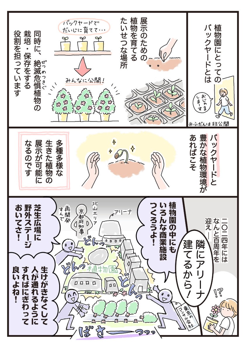 京都府立植物園が、これまでの植物園としての文化を失おうとしています