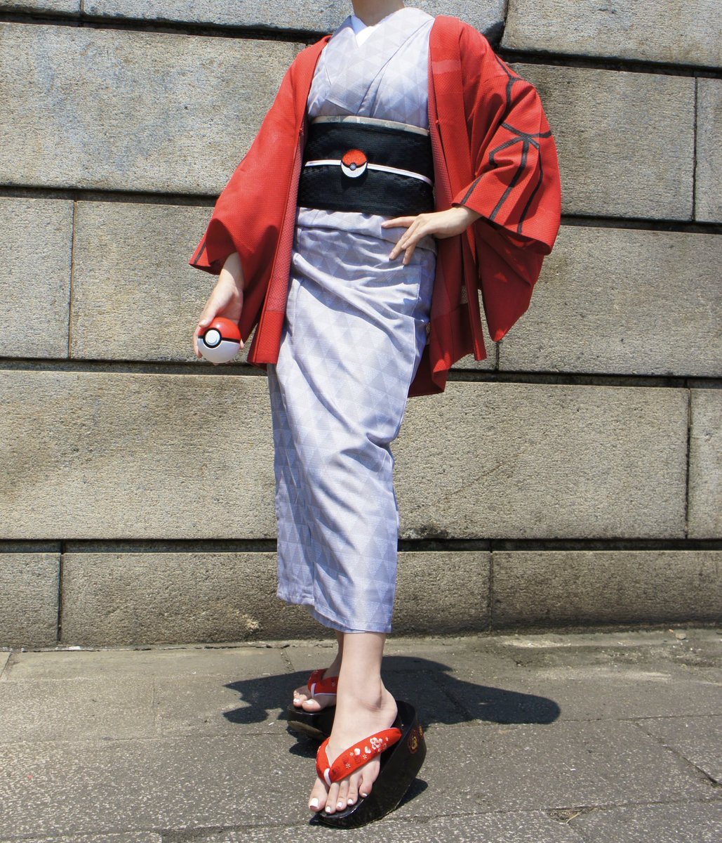 着物の羽織に好きなポケモン（グラードン）を刺繍してみた！ 