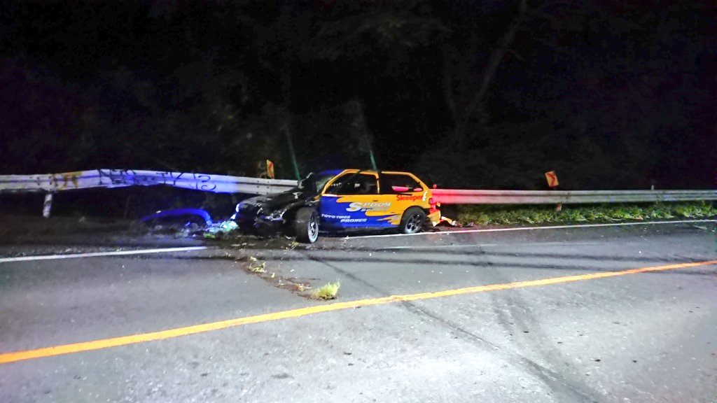 バチクソ煩いの事故ってた笑 