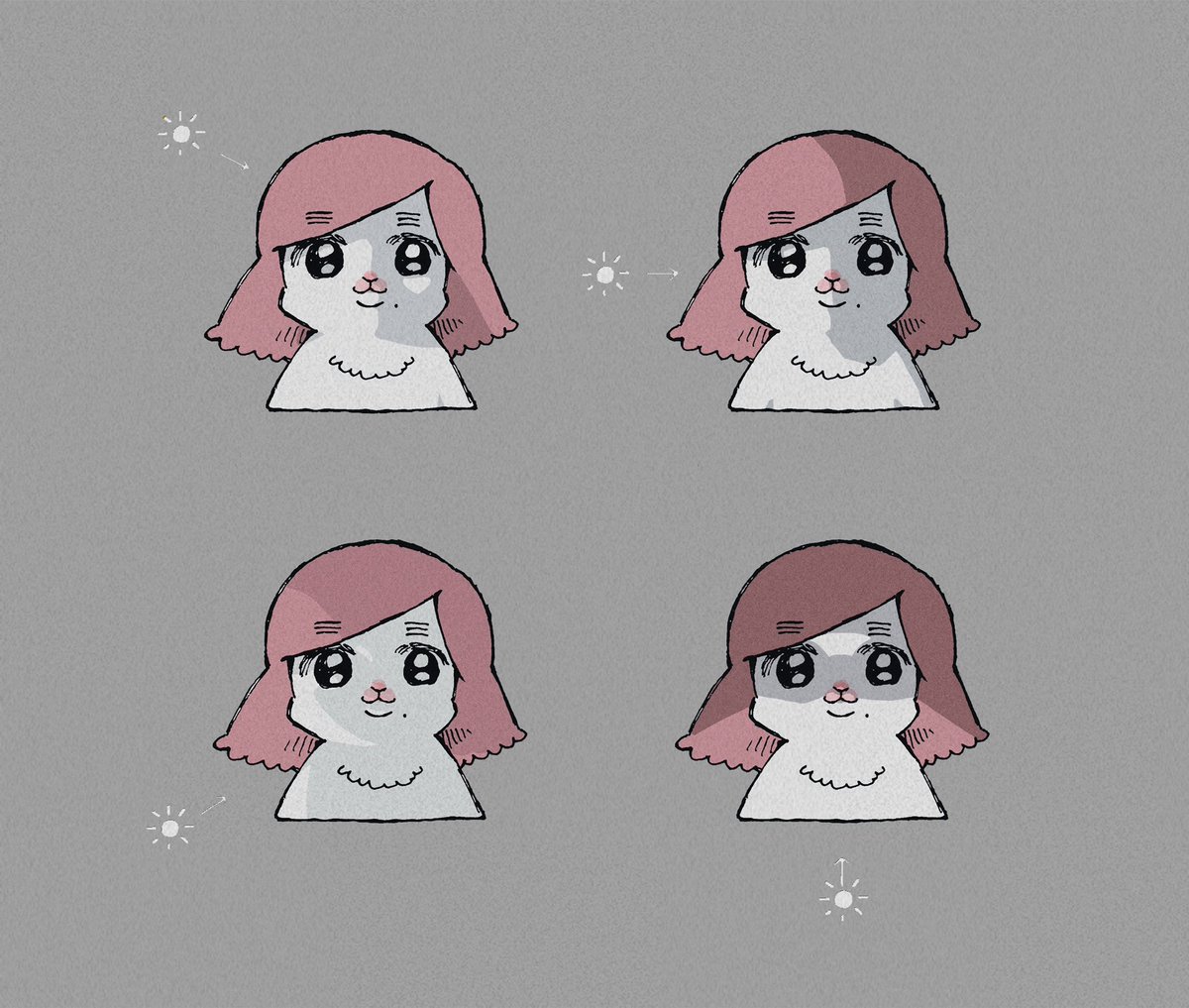 マジで光と影のこと何も分からないから色塗るときこれ見ないと本当に何も分からない  最近やっと人間の首の影の意味が分かってきたとこです(意味...