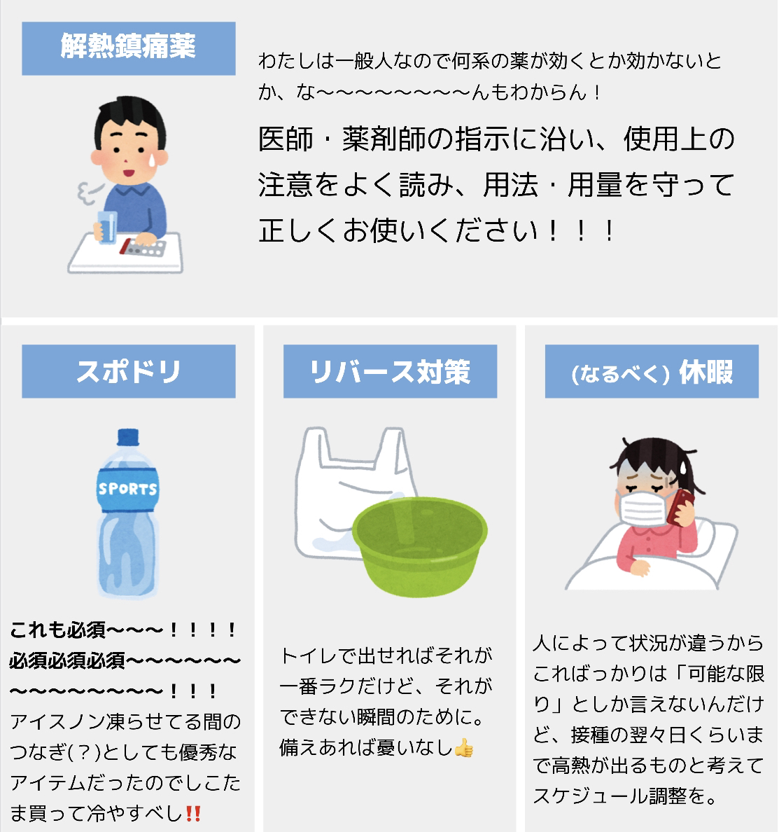 ワクチン2回目行ってきたので、接種後数日間のセトリとあってよかったグッズをまとめました‼️ 2〜3日でだいたい落ち着くようですが、わたしのように4日目の追加公演がうっすら開催されることもあります  