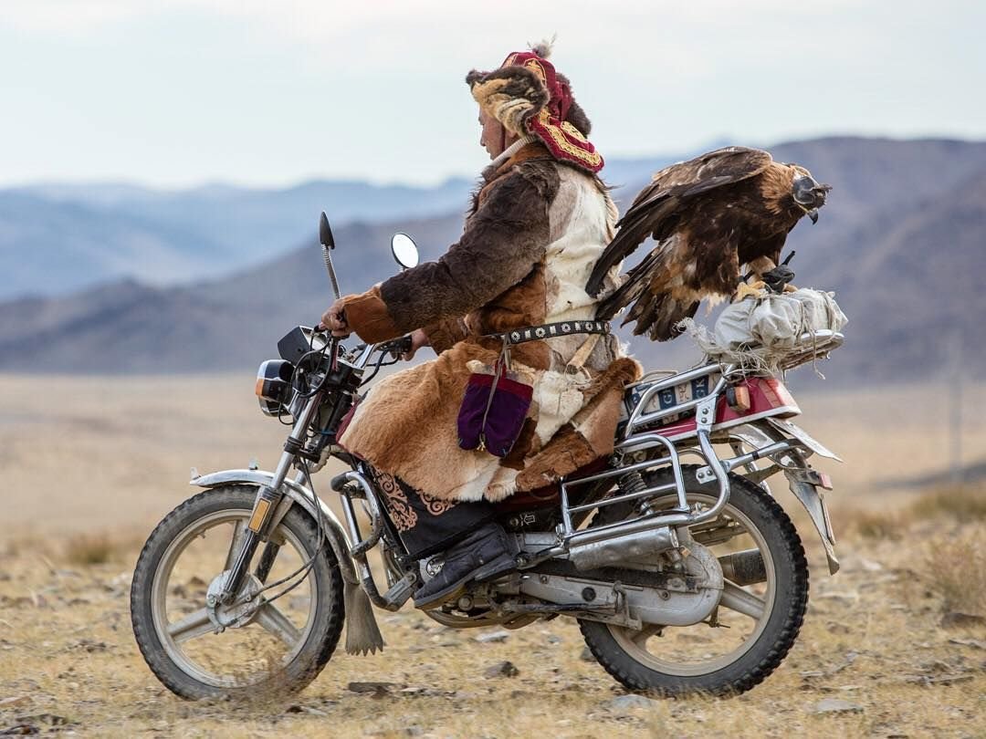 モンゴルの鷹匠だろうか。とてもエモい 