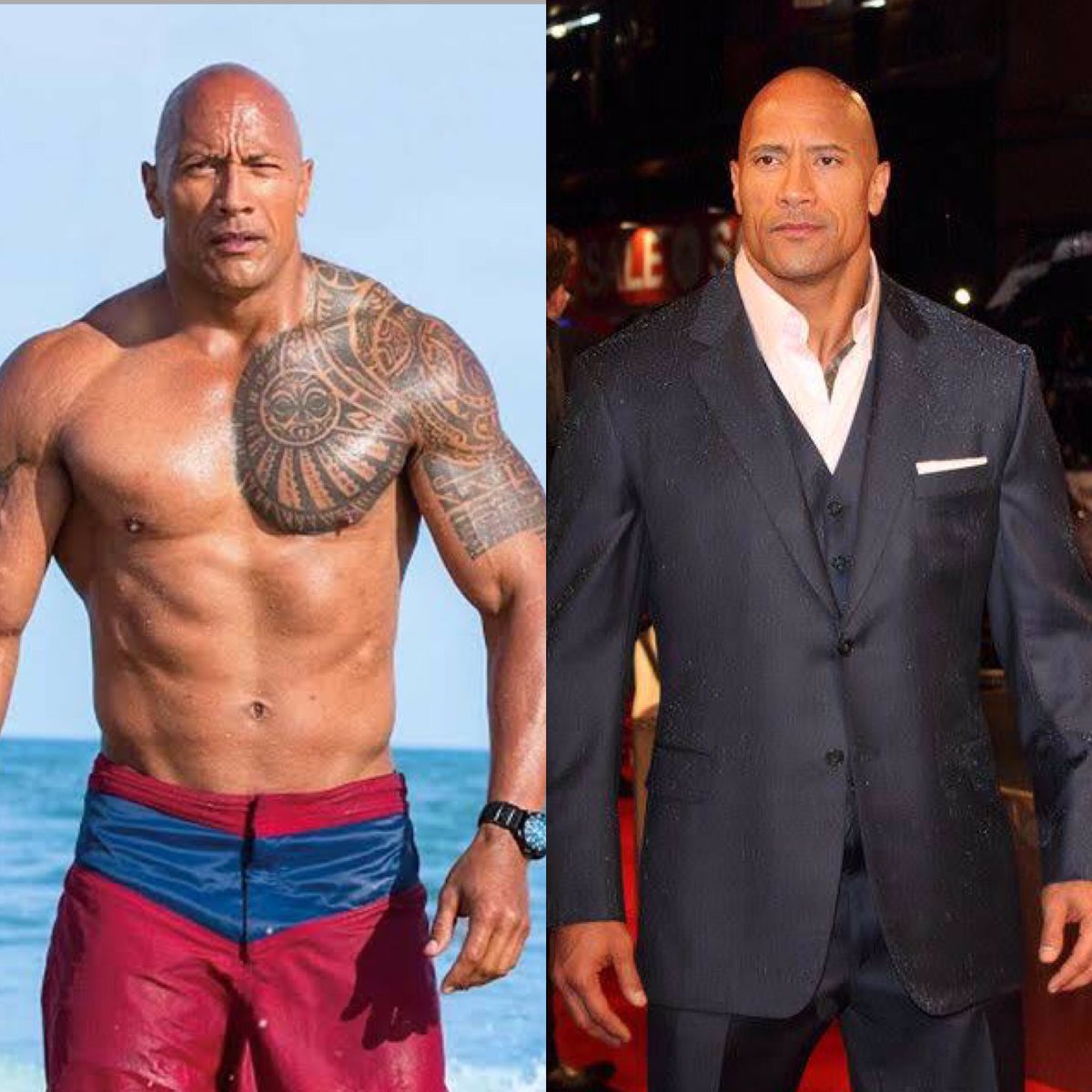 ゴリゴリの筋骨隆々なのに、スーツを着ると細身でスラッとしてるのカッコよすぎる