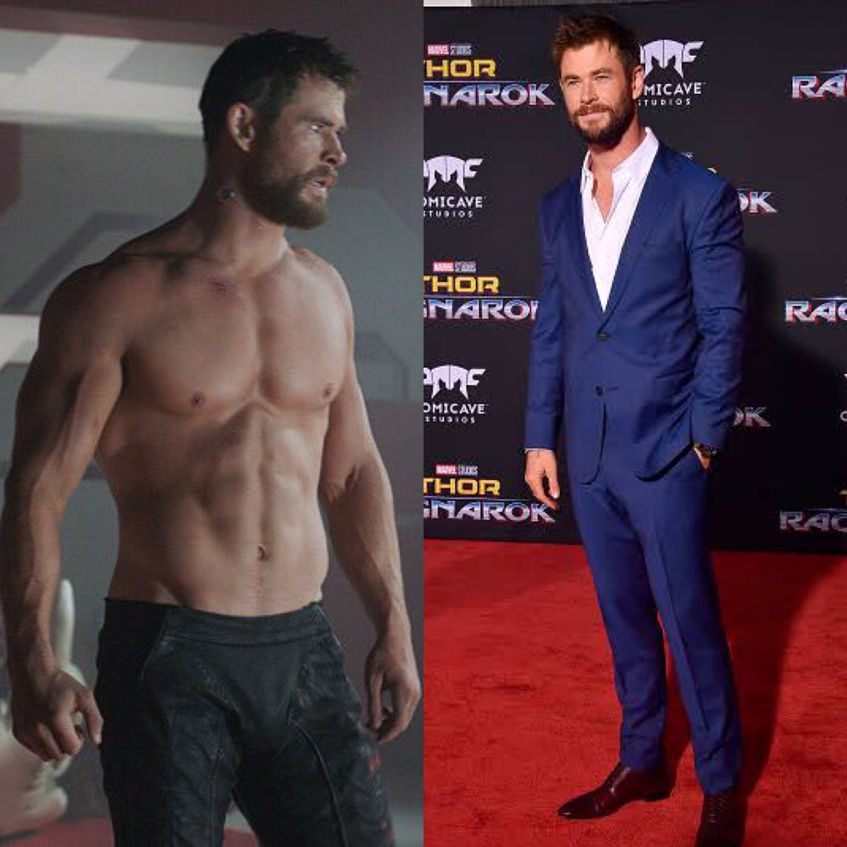 ゴリゴリの筋骨隆々なのに、スーツを着ると細身でスラッとしてるのカッコよすぎる