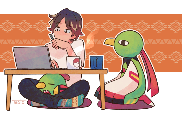 去年頃描いたネイティオさんと暮らすヒトの漫画　 #ポケモンと生活 