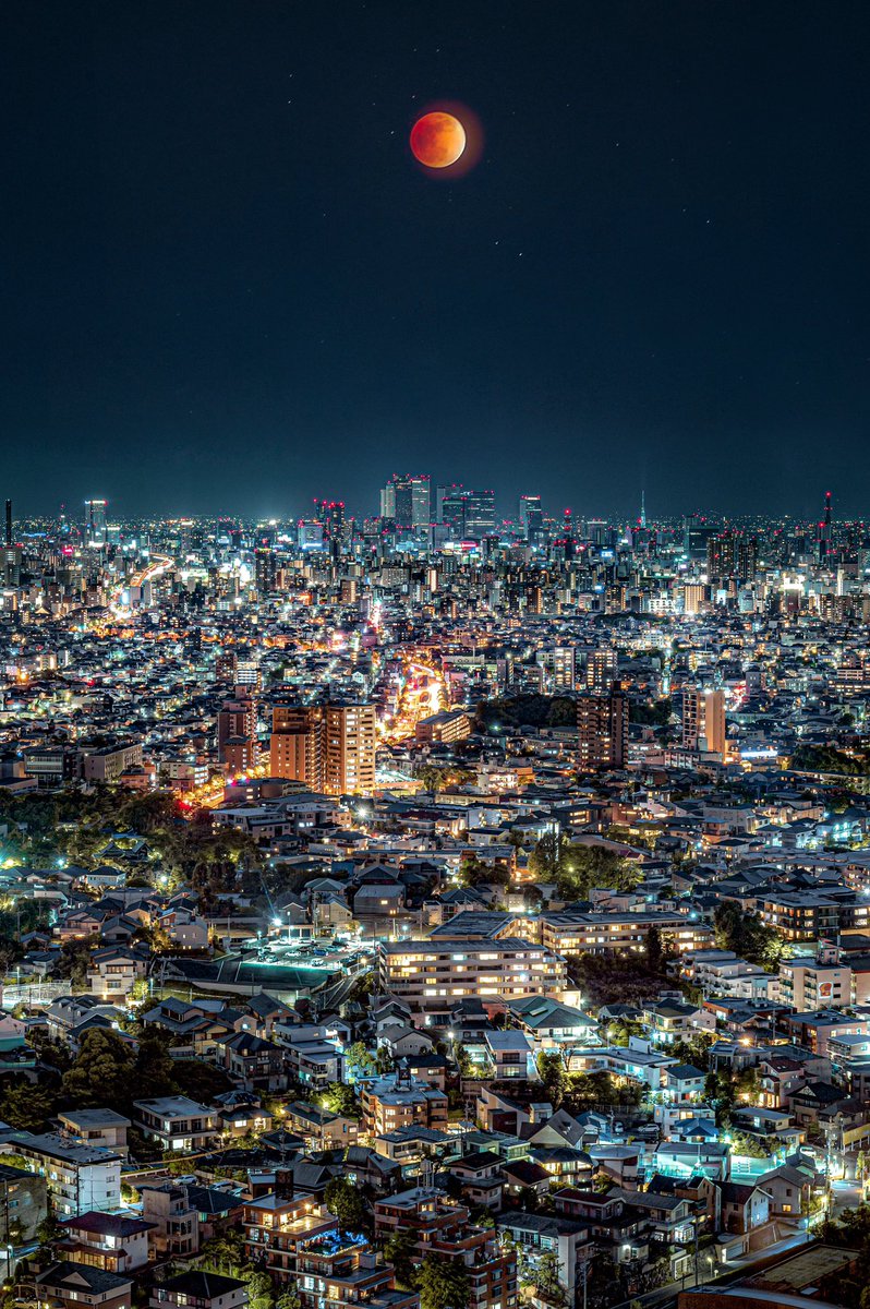 皆既月食の夜に 愛知県 『名古屋市』 