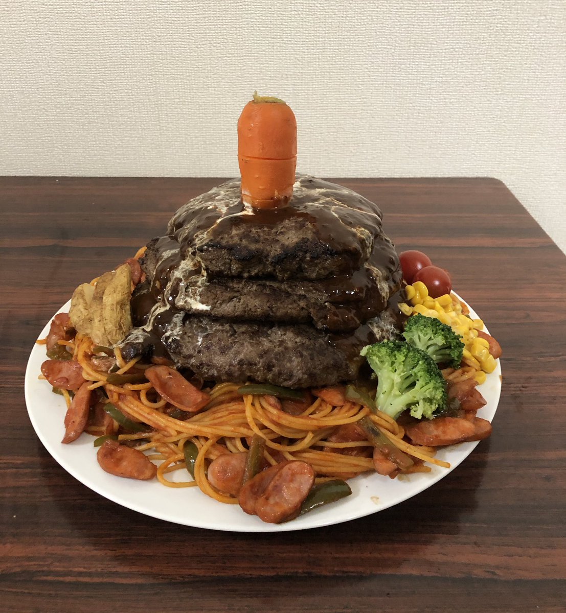 にんじんハンバーグDX！！ 原寸大(？)で作ってみました 