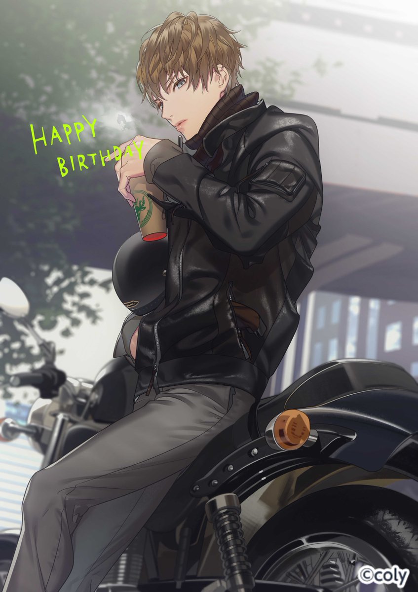 【HappyBirthdayGallery🎂】 11月4日は今大路峻の誕生日🎉 今大路 「ほら、乗れ」 「なんだその顔、ただのニケツだろ」 「……」 (今更そんな嬉しそうにしなくたって) (ここはいつでもお前のだよ) 《カズアキさん描き下ろし❤️》 #スタマイギャラリー