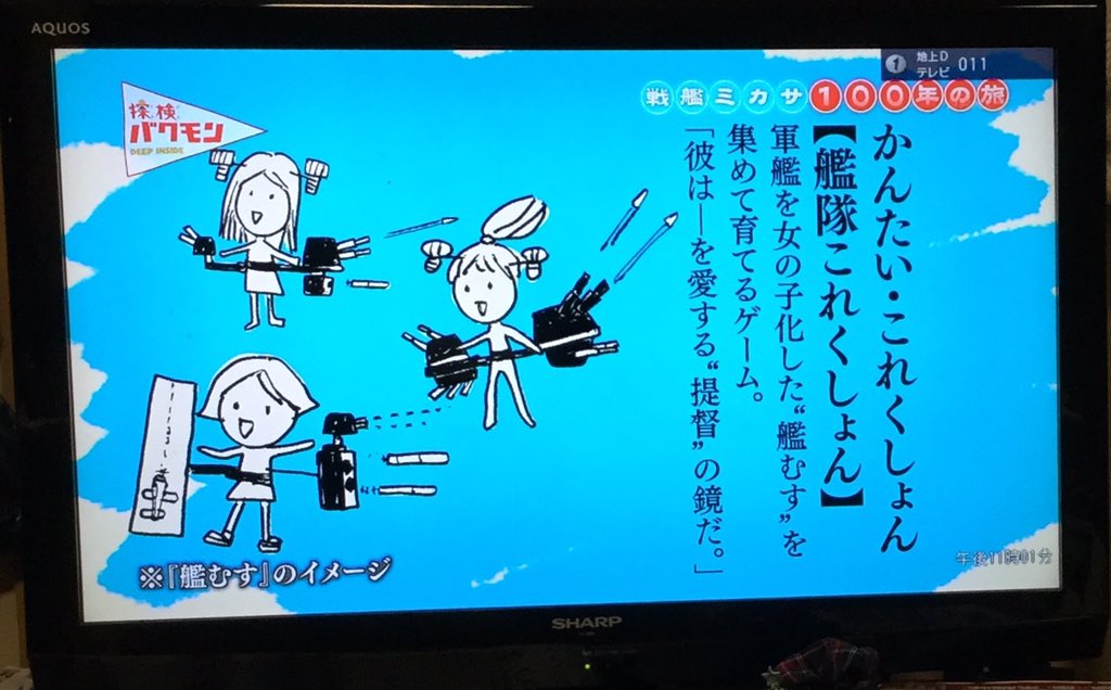 NHKの大人の事情によって落書きとして出てきた艦これのイメージ本当にすき 