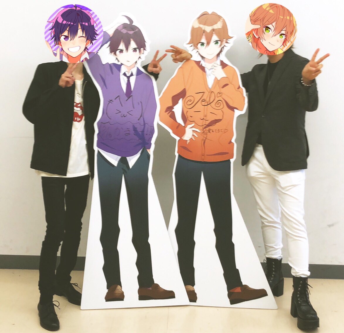 お昼休憩なうううう(● ˃̶͈̀ロ˂̶͈́)੭ꠥ⁾⁾ 握手会まじ楽しい…やばい…みんなと話せるのほんま楽しい✨_(:3」z)_ 名古屋のすとぷりしょっぷパネルにジェルくんとサインをかいたよーー