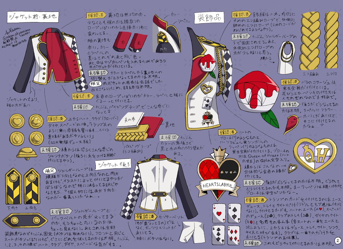 ハーツラビュル寮服の衣装設定(1/2) 全部で6枚あります