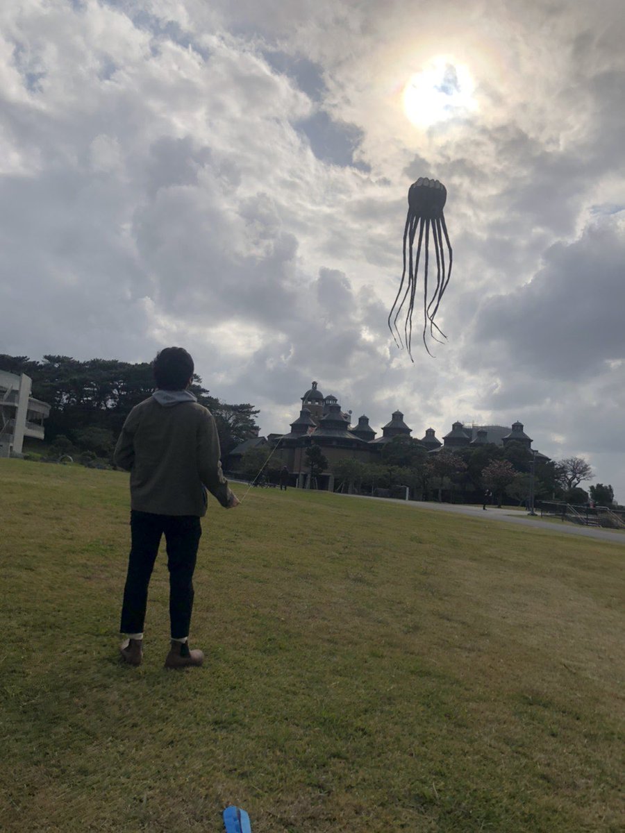 友だちが「タコの凧上げ」をした写真を見せてくれたけど、どう見ても未確認生物に襲われてる瞬間である