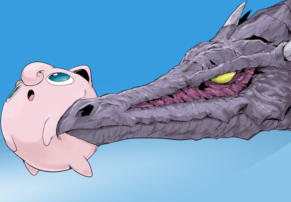 プリンをつついて遊ぶリドリー 