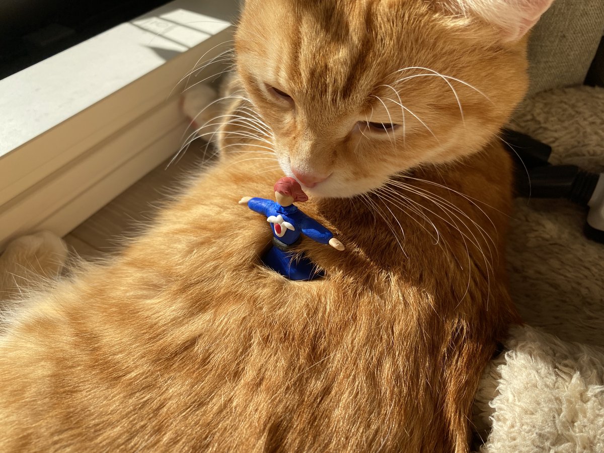   #猫のいる暮らし #猫好きさんと繋がりたい #風の谷のナウシカ #粘土細工 