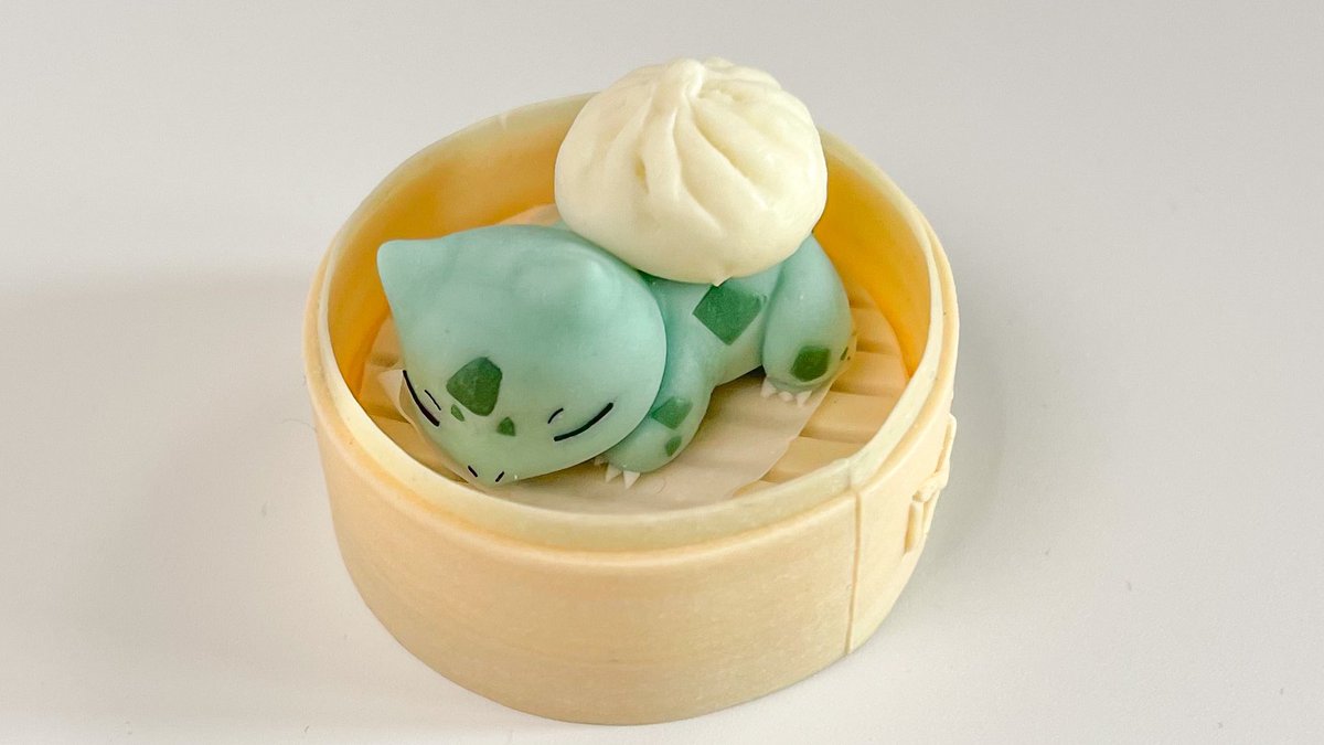 粘土で、肉まんなフシギダネを作りました 