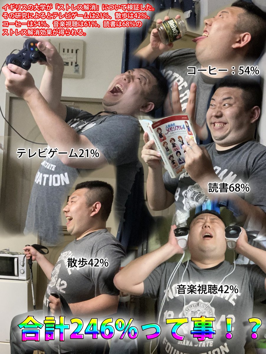 全部やれば246%ストレスが解消されるって事！？！？！？の図です 