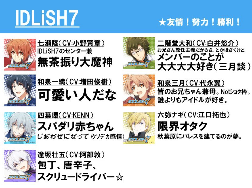 限界オタクはアイドリッシュセブンを布教したい(1/2) この機を逃す手はないというノリと勢いだけで作られたプレゼン資料です