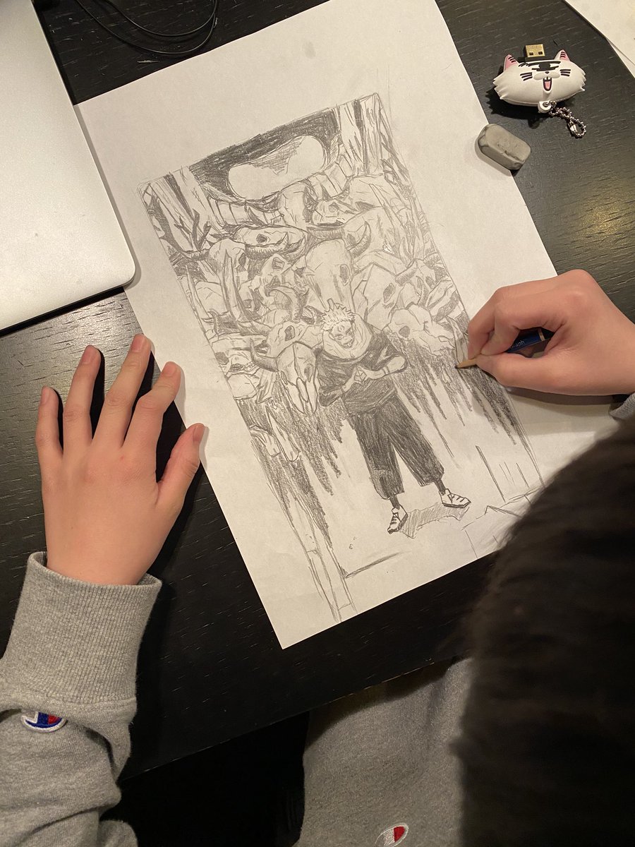 真剣に…宿題やってるんじゃなかった長男