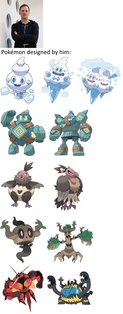 今作でアートディレクターを務めるイギリス人デザイナーのジェームス・ターナーがデザインしたポケモン達、結構独特で特徴的なデザイン多いけど、楽しみ  #ポケモンダイレクト 