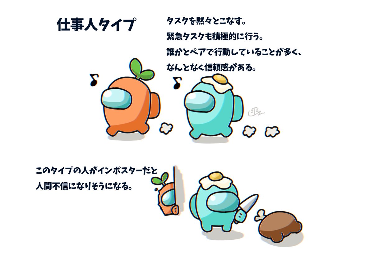 Among Usやってていろんなタイプがいると思った☺️ 他にこんなタイプもいるよ〜ってあったら教えてください 🚀 