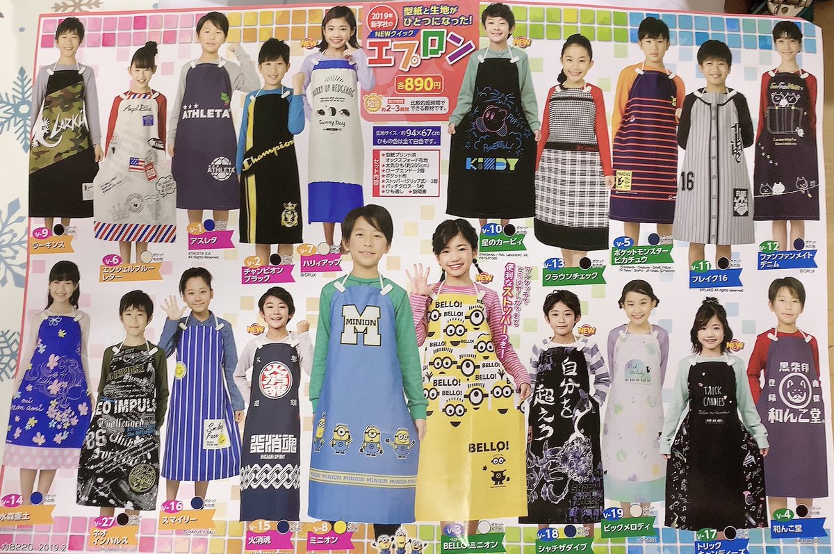 5年生家庭科のエプロン注文書が来たぞーー！！ 