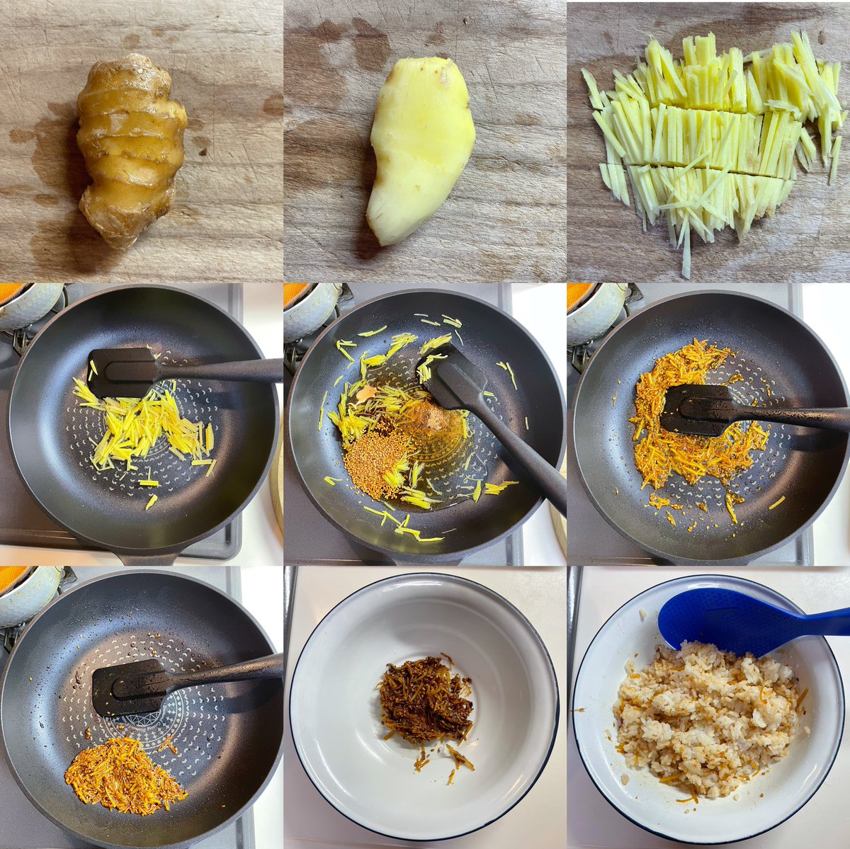  ご飯に混ぜ込んで、ちょっと良い牛肉雑に焼いてのっけた🍚🥩紅生姜の代わりみたいで良いでしょ 