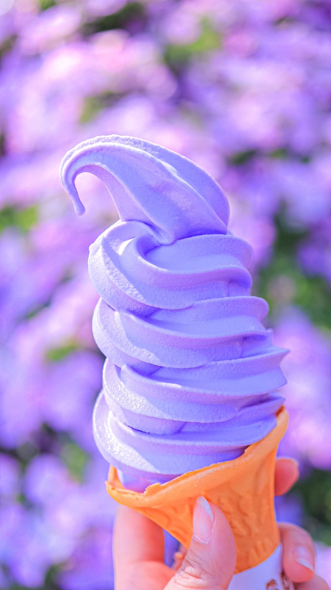 あしかがフラワーパークの可愛い藤アイスをみてくれ 