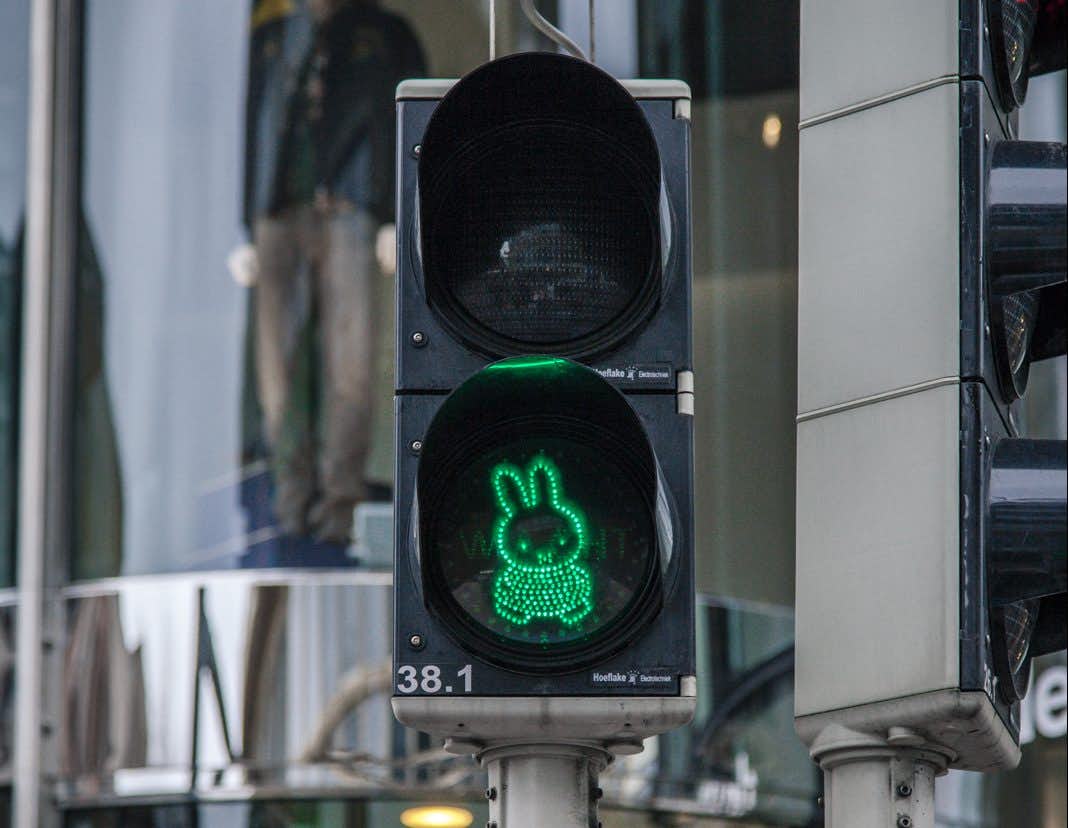 ミッフィーが生まれたオランダの街、ユトレヒトの信号機