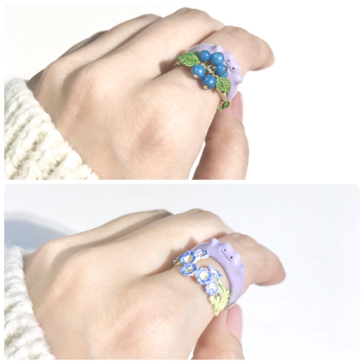 新宿ルミネエスト店6F  …とメタモン  木の実に隠れるメタモン ネモフィラ畑とメタモン つかまれるメタモン お花見中メタモン 流れ星に乗るメタモン かたつむりと一緒🐌のメタモン  メタモンリング¥2900+tax 好評発売中です♡ 