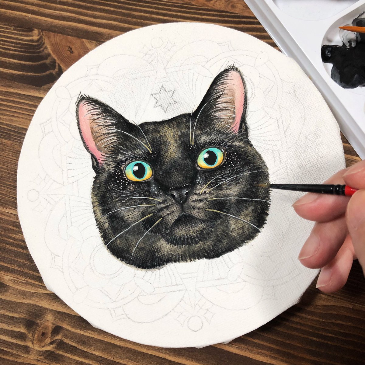 この前の黒猫は暗黒ブラックを使った猫様でした🐈 