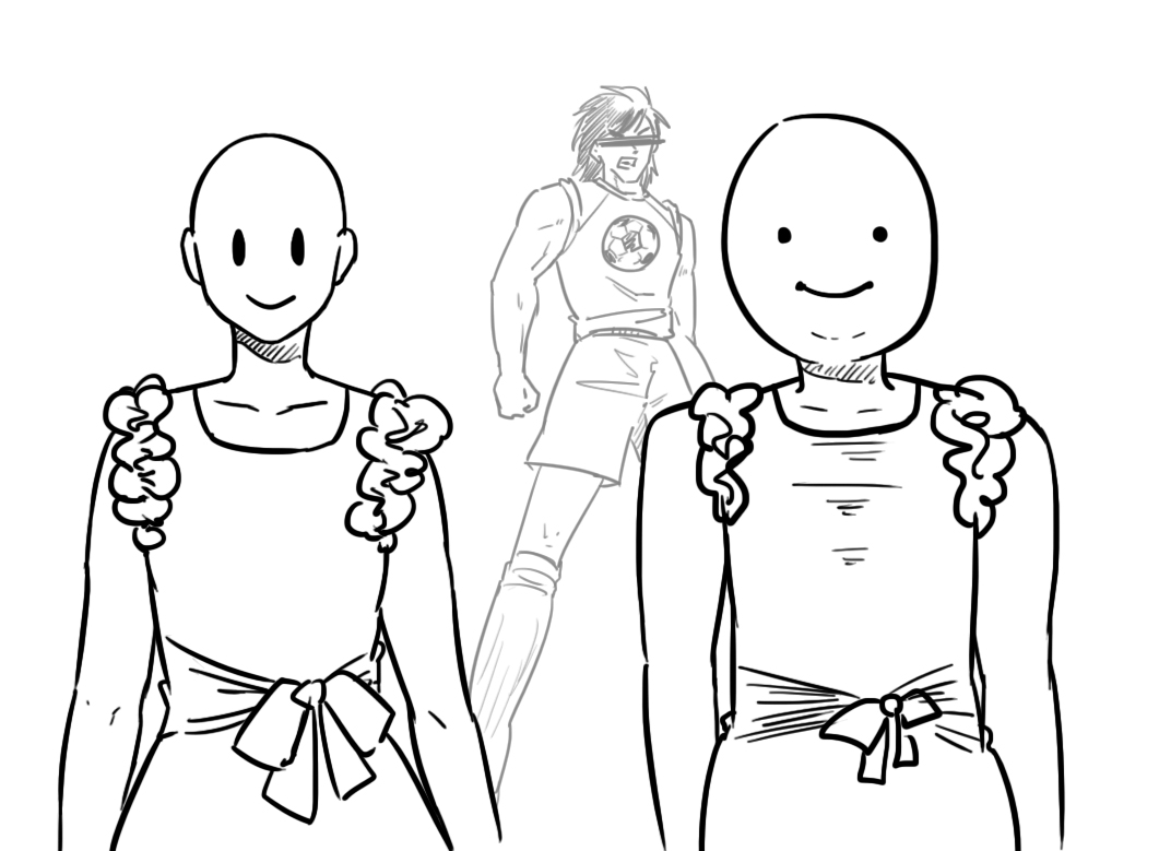 色とか襟まわりが可愛くても袖でガンダムかセフィロスかキャプ翼にしかならない