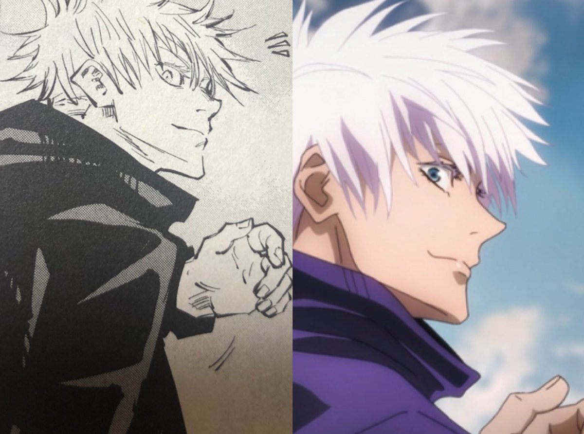 漫画でみた時どツボだった五条先生のこの表情がアニメで拝めるなんて😭 ありがとうMAPPA様😭  #呪術廻戦 