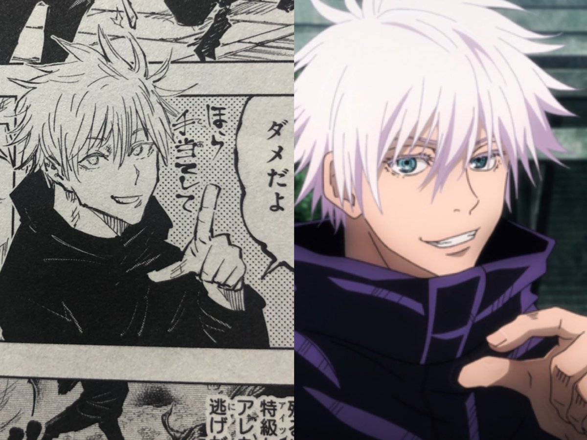 漫画でみた時どツボだった五条先生のこの表情がアニメで拝めるなんて😭 ありがとうMAPPA様😭  #呪術廻戦 