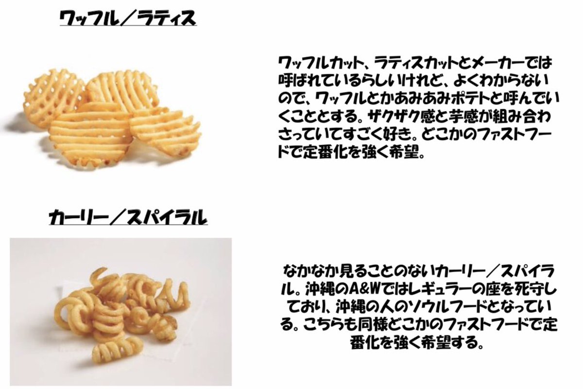 意外と知らないポテトの名前を調べてみました