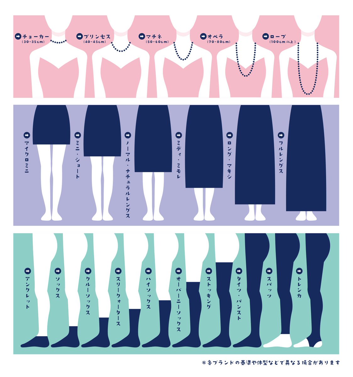 いろんな丈まとめ🧦 