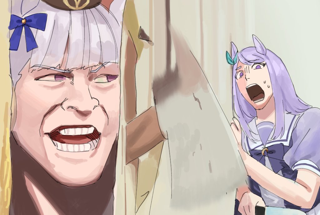 これはゴールドシップとメジロマックイーンの絵 