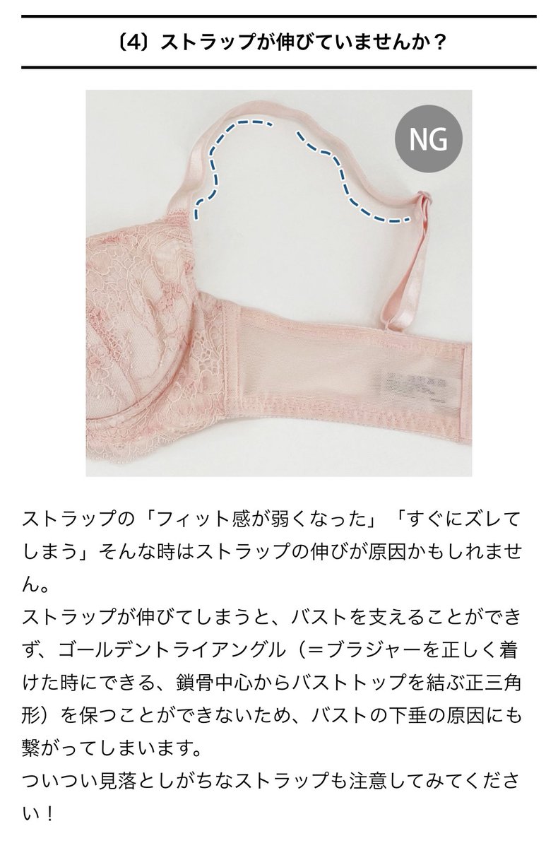 ブラデリスの下着の買い替え目安がめっちゃ有用な情報だった... つい「まだいけるやろ」精神で古いのも使ってしまうけど、新しいの買ったら古いのはちゃんと供養しようと思いました