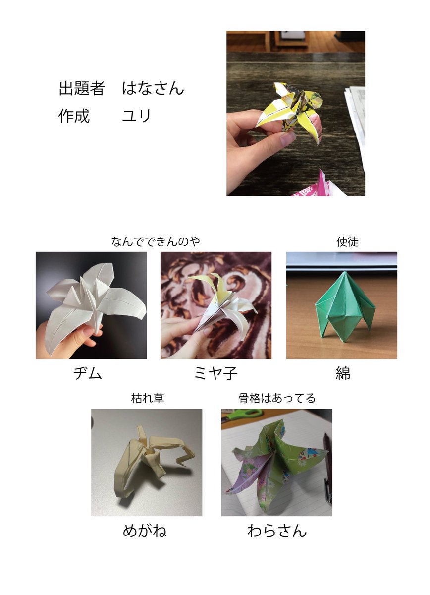 オンライン折り紙(口頭の説明だけで折り紙を完成させる)をしてゴミを量産する会 