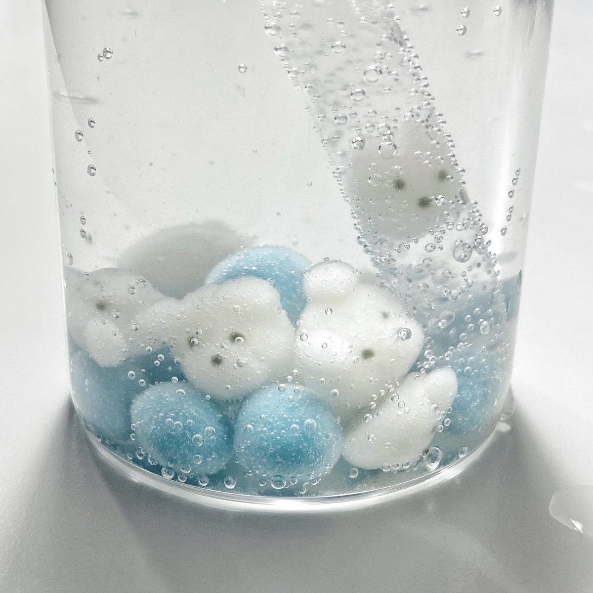 白くまタピオカ ストローに入ってく姿が愛おしいよ〜！ 